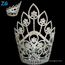 Fashion crystal tiara, large pageant crowns, flower girl large tiara, date crown lulu dates customized crowns